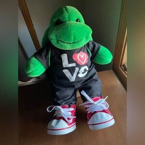 Build A Bear Green Turtle Tortoise w/ Removable Zipped Backpack Shell Plush